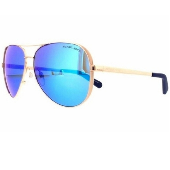 Like New MICHAEL KORS Rose Gold Polarized  "Chelsea" unisex sunglasses & case - Picture 2 of 11